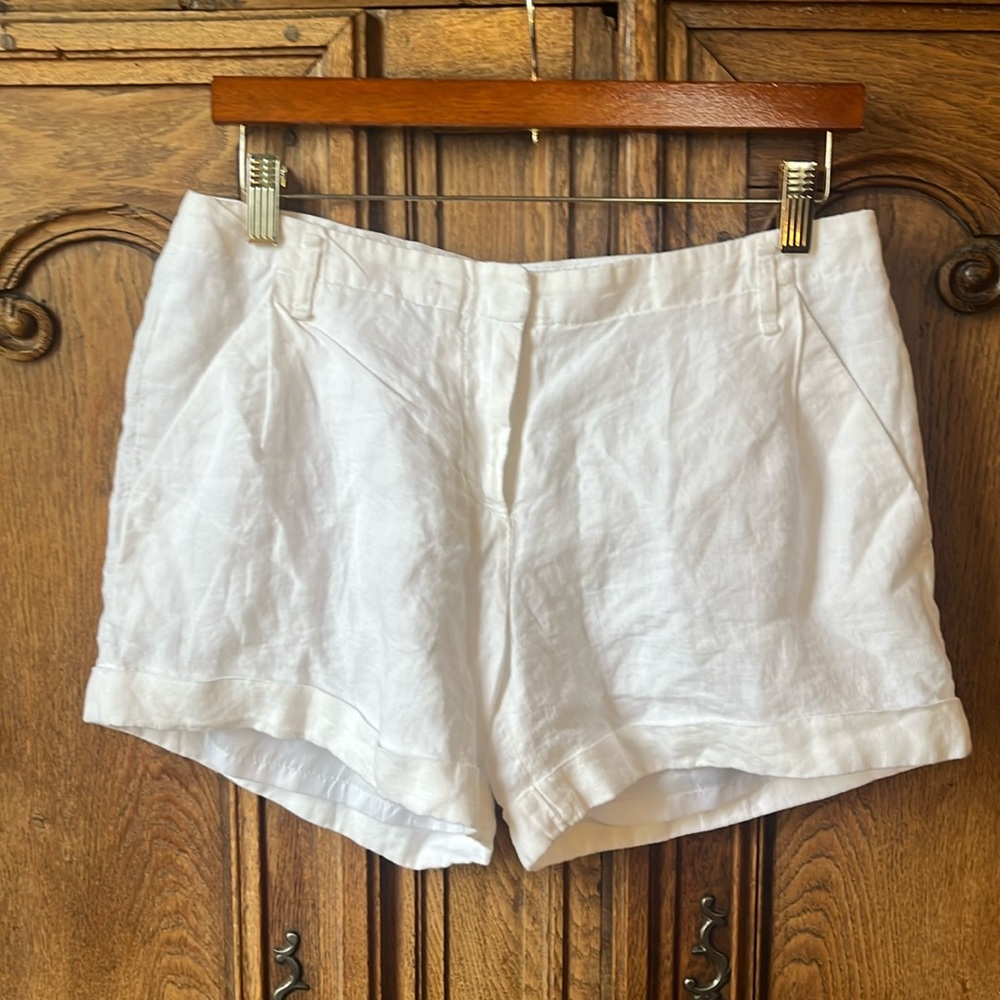 Loft Women's Linen White Shorts, Size 4